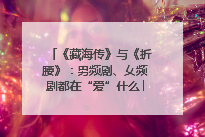 《藏海传》与《折腰》：男频剧、女频剧都在“爱”什么