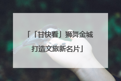 「甘快看」狮舞金城 打造文旅新名片