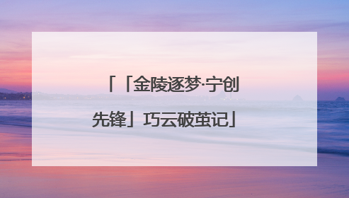 「金陵逐梦·宁创先锋」巧云破茧记