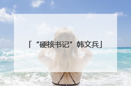 “硬核书记”韩文兵