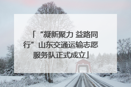 “凝新聚力 益路同行”山东交通运输志愿服务队正式成立
