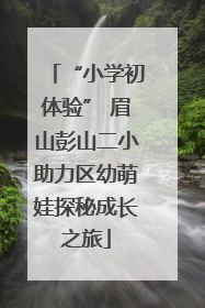 “小学初体验” 眉山彭山二小助力区幼萌娃探秘成长之旅