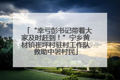 “幸亏彭书记带着大家及时赶到！”宁乡黄材镇崔坪村驻村工作队救助中暑村民