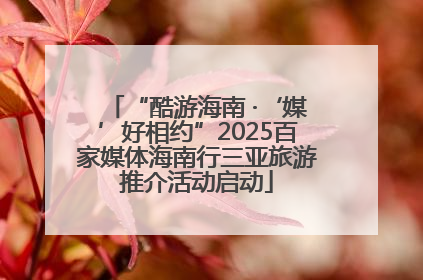 “酷游海南 ·‘媒’好相约”2025百家媒体海南行三亚旅游推介活动启动