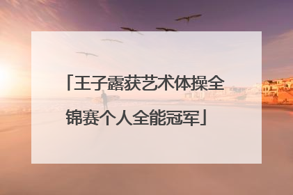 王子露获艺术体操全锦赛个人全能冠军