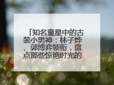 知名童星中的古装小男神：林子烨、郭博弈领衔，盘点那些惊艳时光的古装小演员