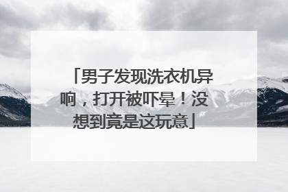男子发现洗衣机异响，打开被吓晕！没想到竟是这玩意