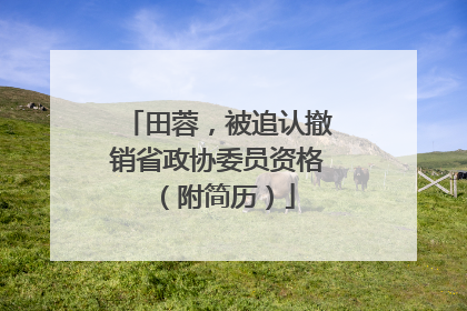 田蓉，被追认撤销省政协委员资格（附简历）