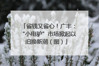 省钱又省心！广丰：“小电驴”市场掀起以旧换新潮（图）