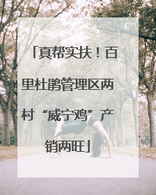 真帮实扶！百里杜鹃管理区两村“威宁鸡”产销两旺
