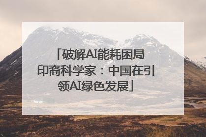 破解AI能耗困局 印裔科学家：中国在引领AI绿色发展