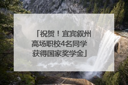 祝贺！宜宾叙州高场职校4名同学获得国家奖学金