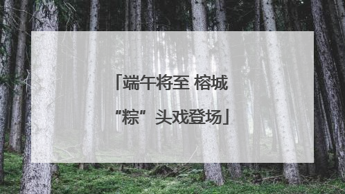 端午将至 榕城“粽”头戏登场