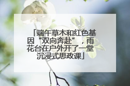 端午草木和红色基因“双向奔赴”，雨花台在户外开了一堂沉浸式思政课