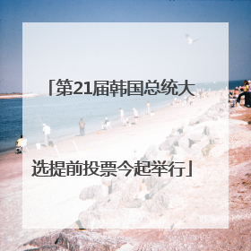 第21届韩国总统大选提前投票今起举行