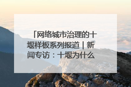 网络城市治理的十堰样板系列报道｜新闻专访：十堰为什么成为“黑马型”城市治理网络维度典型