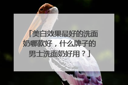 美白效果最好的洗面奶哪款好，什么牌子的男士洗面奶好用？