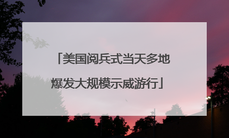 美国阅兵式当天多地爆发大规模示威游行
