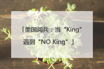 美国阅兵：当“King”遇到“NO King”