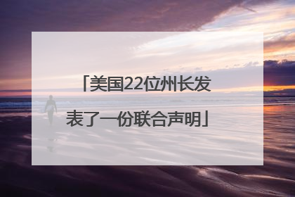 美国22位州长发表了一份联合声明