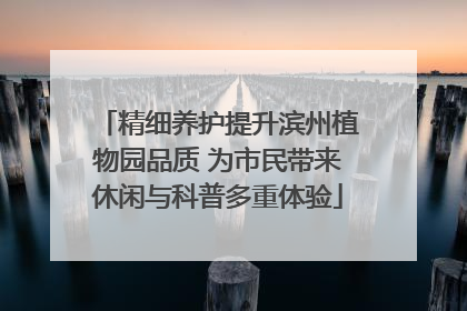 精细养护提升滨州植物园品质 为市民带来休闲与科普多重体验