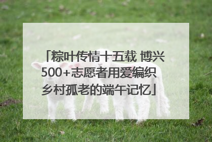 粽叶传情十五载 博兴500+志愿者用爱编织乡村孤老的端午记忆