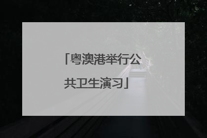 粤澳港举行公共卫生演习