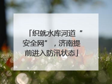 织就水库河道“安全网”，济南提前进入防汛状态