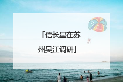信长星在苏州吴江调研