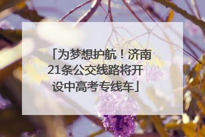 为梦想护航！济南21条公交线路将开设中高考专线车