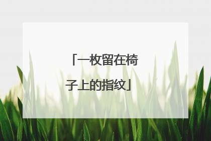 一枚留在椅子上的指纹