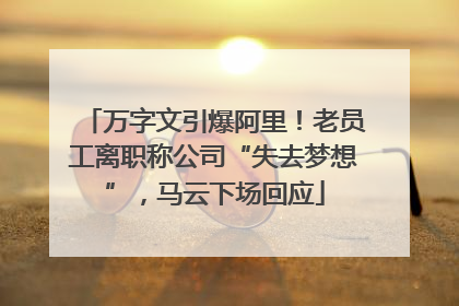 万字文引爆阿里！老员工离职称公司“失去梦想”，马云下场回应