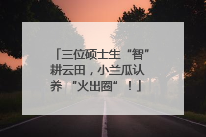 三位硕士生“智” 耕云田，小兰瓜认养 “火出圈”！