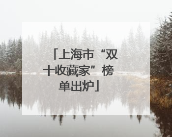 上海市“双十收藏家”榜单出炉