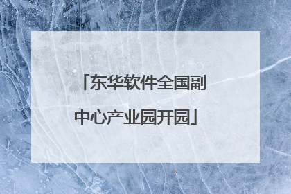 东华软件全国副中心产业园开园