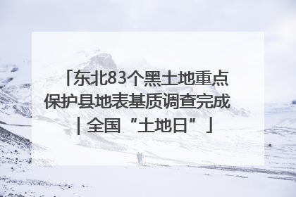 东北83个黑土地重点保护县地表基质调查完成｜全国“土地日”