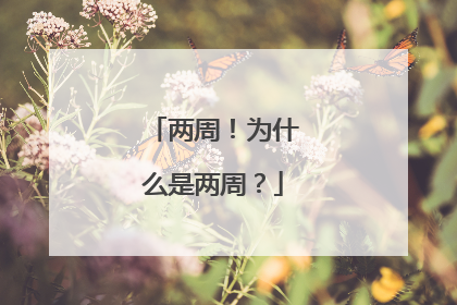 两周！为什么是两周？