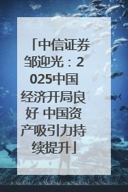 中信证券邹迎光：2025中国经济开局良好 中国资产吸引力持续提升