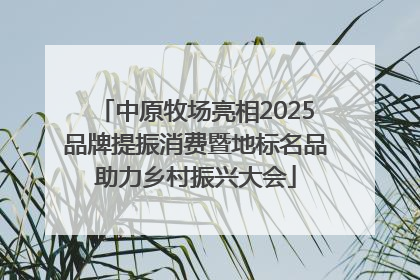 中原牧场亮相2025品牌提振消费暨地标名品助力乡村振兴大会