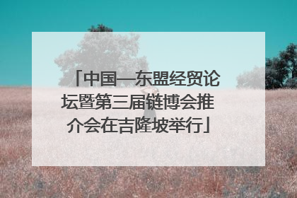 中国—东盟经贸论坛暨第三届链博会推介会在吉隆坡举行