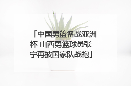 中国男篮备战亚洲杯 山西男篮球员张宁再披国家队战袍