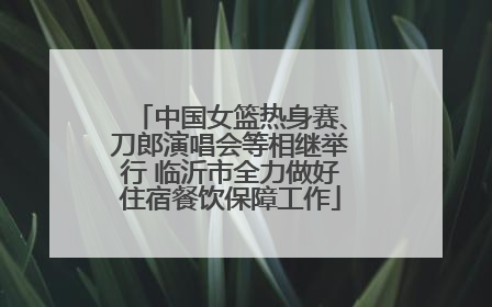 中国女篮热身赛、刀郎演唱会等相继举行 临沂市全力做好住宿餐饮保障工作