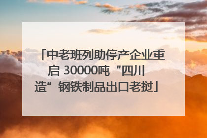 中老班列助停产企业重启 30000吨“四川造”钢铁制品出口老挝
