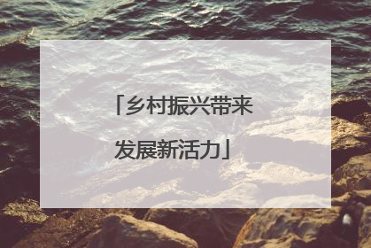 乡村振兴带来发展新活力
