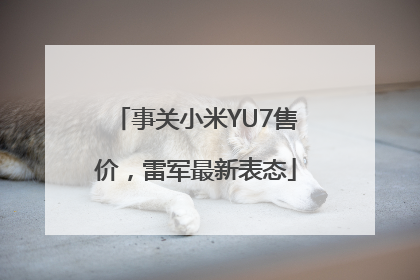 事关小米YU7售价，雷军最新表态