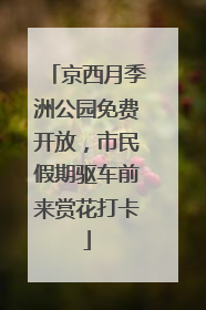 京西月季洲公园免费开放，市民假期驱车前来赏花打卡
