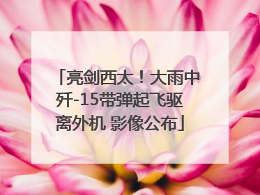亮剑西太！大雨中歼-15带弹起飞驱离外机 影像公布
