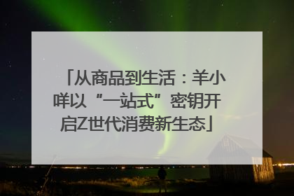 从商品到生活：羊小咩以“一站式”密钥开启Z世代消费新生态