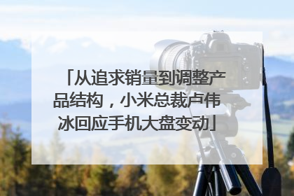 从追求销量到调整产品结构，小米总裁卢伟冰回应手机大盘变动
