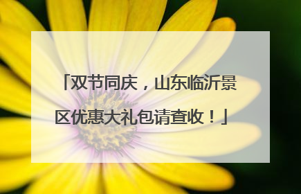 双节同庆，山东临沂景区优惠大礼包请查收！